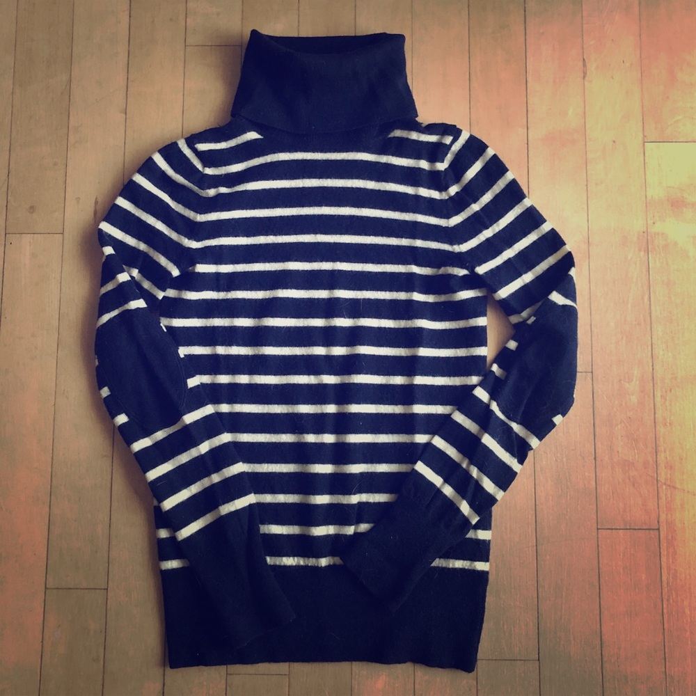 J.Crew Navy Turtleneck with Elbow Patches
